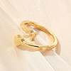 Brass Cuff Rings for Women RJEW-U044-N-3