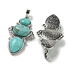 Synthetic Green Turquoise Pendants G-Q158-04M-2
