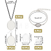 DIY Blank Oval Alloy Jewelry Set Making Kits SJEW-AB00001-2