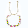 Handmade Plastic Beaded Link Bracelets CB6156-1-1