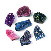 13Pcs Electroplated Spray Painted Natural Amethyst Geode Cornucopia Mineral Specimen G-N347-14-2