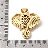 Brass Micro Pave Clear Cubic Zirconia Pendants KK-H267-060B-G-3