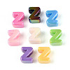 UV Plating Opaque Acrylic European Beads OACR-M027-03Z-2