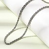 2MM Unisex 304 Stainless Steel Rope Chain Necklaces NJEW-P395-16P-2