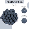 80Pcs Round Silicone Focal Beads SIL-SZ0001-24-07-2