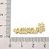 Beach Theme Rack Plating Brass Micro Pave Clear Cubic Zirconia Connector Charms KK-P261-07A-G-3