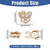 8Pcs 2 Colors Zinc Alloy Cufflinks BUTT-GL0001-03-2