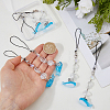 6Pcs Glass & Alloy & Resin Mobile Straps HJEW-FH00310-3