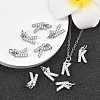 SHEGRACE Brass Micro Pave Clear Cubic Zirconia Pendants XGRQ29600-394P-K-5
