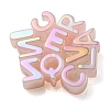 Opaque Rainbow Iridescent Acrylic Beads OACR-P010-23G-1