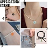 8Pcs 8 Colors Glass with 304 Stainless Steel Pendants GLAA-YW0005-76-6