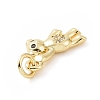 Brass Micro Pave Cubic Zirconia Charms KK-C012-15G-3