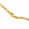 304 Stainless Steel Figaro Chain Necklace Making STAS-A028-N023G-3