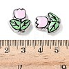 Transparent Glass Enamel Beads LAMP-C023-01D-4