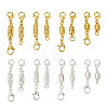 Kissitty 32 Sets 16 Styles Brass Magnetic Clasps KK-KS0001-28-9