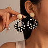 Alloy Resin Dangle Stud Earrings FS-WG4F5C5-11-1