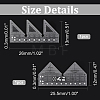 2Pcs 2 Style Acrylic Quilting Rulers DIY-AR0002-56-2