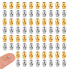 80Pcs 2 Colors 304 Stainless Steel Beads STAS-DC0017-53-1