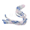 Electroplate Glass Beads Strands EGLA-D300-06-8mm-03-1