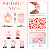 50Pcs 5 Styles UV Plating Opaque Acrylic Beads PACR-TA0001-31D-5
