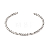 304 Stainless Steel Cuff Bangles for Women BJEW-D048-06P-1