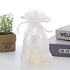 Rectangle Lace Organza Drawstring Gift Bags PW-WG3F302-01-4