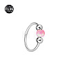 Titanium Alloy & Synthetic Opal Ball Hoop Nose Rings WGD306E-08-2