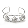 Non-Tarnish 304 Stainless Steel Wide Textured Open Cuff Bangles BJEW-Q348-05P-10-2