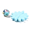 23Pcs Sunflower & Round Silicone Focal Beads SIL-L005-01B-3