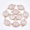 Natural Rose Quartz Links connectors G-S344-69L-1