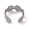 Non-Tarnish 304 Stainless Steel Open Cuff Rings for Women RJEW-G322-03P-3