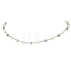 Alloy Star & Shell Pearl Beaded Necklace for Women NJEW-TA00130-2