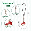 Alloy Enamel Mobile Strap HJEW-SW00022-02-2