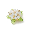 Dyed Natural Malaysia Jade & Glass Beaded Pendants PALLOY-MZ01265-06-2