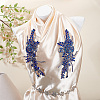 Flower Resin Rhinestone Decorative Corsages for Clothing Accessories PATC-WH0021-064D-4