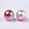 Rainbow ABS Plastic Imitation Pearl Beads OACR-Q174-8mm-10-2
