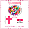 400Pcs Spray Painted Acrylic Beads ACRP-PA0001-05-2