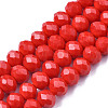 Opaque Solid Color Imitation Jade Glass Beads Strands EGLA-A044-P6mm-D22-1