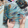 Phoenix Tail Pattern Polyester Lace with PVC Embroidered Fabric SENE-WH0003-38-3