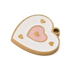 304 Stainless Steel Enamel Pendants STAS-K312-07E-G-2