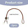 2Pcs Zinc Alloy Flower Bolo Tie Necklaces NJEW-DC0001-27-2