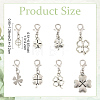 8Pcs Alloy Pendant Decorations HJEW-YW00494-3