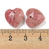 Natural Rhodonite Faceted Heart Charms G-G123-01J-3