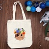 DIY Cat Pattern Canvas Tote Bag Embroidery Kits for Beginners PW-WG2E975-03-1