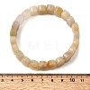 Natural Topaz Jade Beaded Stretch Bracelets for Women Men BJEW-D461-02I-3