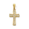 Ion Plating(IP) 304 Stainless Steel Micro Pave Cubic Zirconia Pendants STAS-Z107-08G-09-1