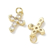 Easter Religion Brass Micro Pave Clear Cubic Zirconia Pendants KK-T085-18B-G-2