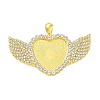 Alloy Rhinestone Big Pendant Cabochon Settings RB-CBA40A4-02G-02-1