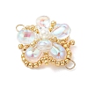 Glass & Seed Beads Links Connector Charms PALLOY-MZ01183-02-3