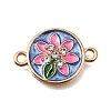 Alloy Rhinestone Enamel Connector Charms FIND-E049-11A-KCG-1